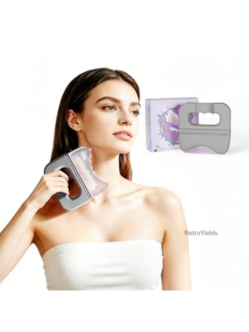 Oversized Handheld Silicone Ice Roller for Face Eye Neck Massager